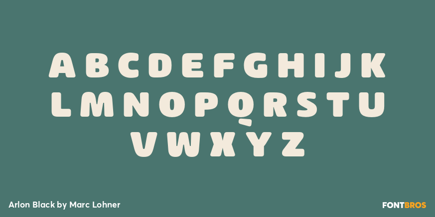 Arlon Black Font Poster #1