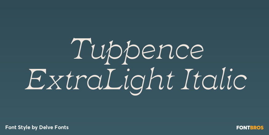 Tuppence ExtraLight Italic Poster