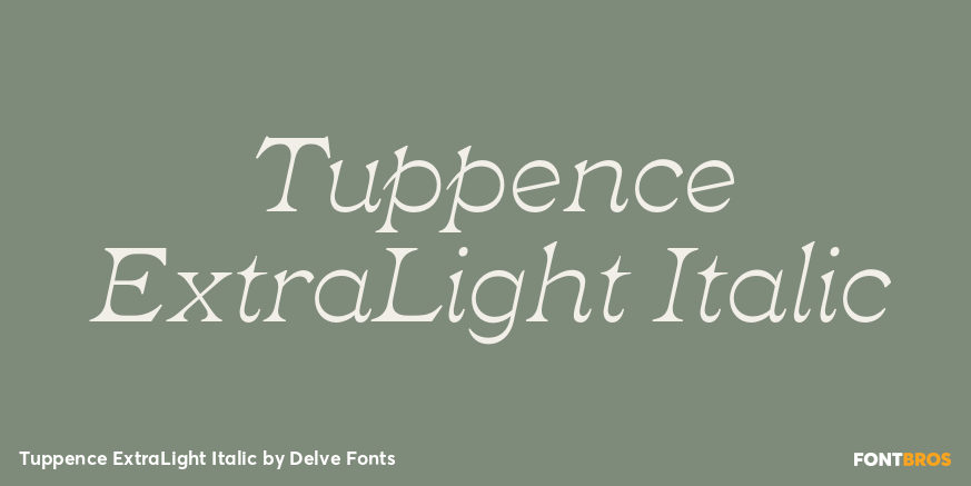 Tuppence ExtraLight Italic Poster