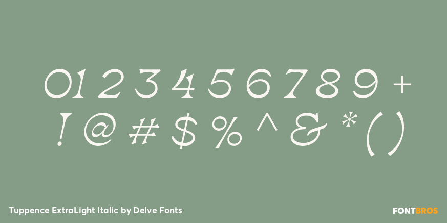 Tuppence ExtraLight Italic Font Poster #4