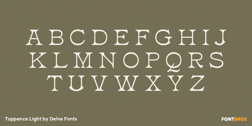 Tuppence Light Font Poster #2