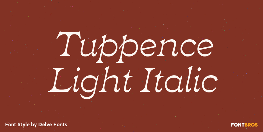 Tuppence Light Italic Poster