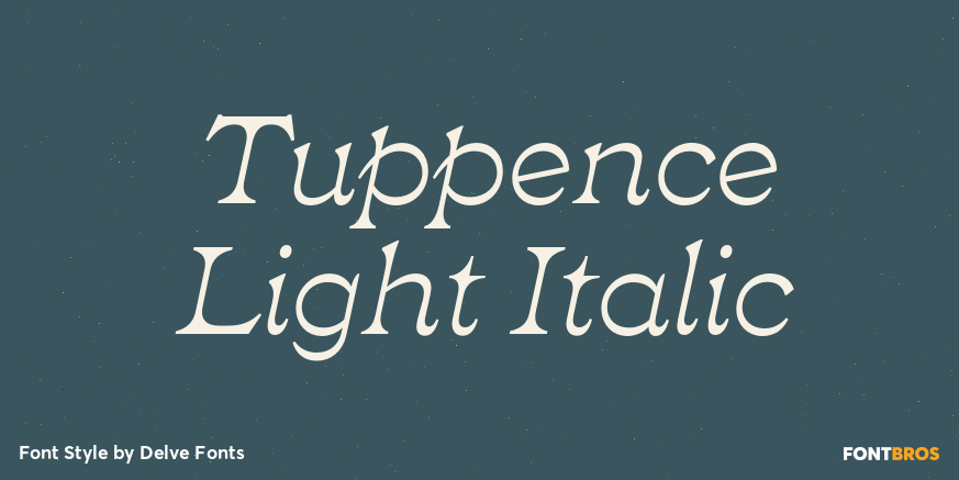 Tuppence Light Italic Poster