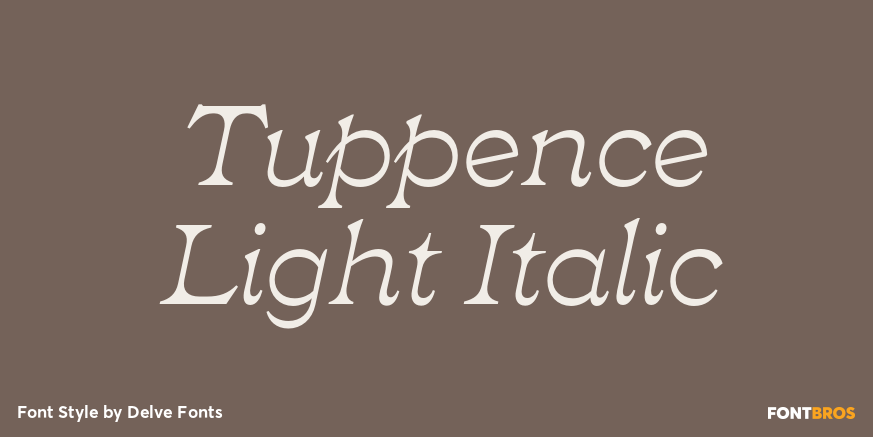 Tuppence Light Italic Poster