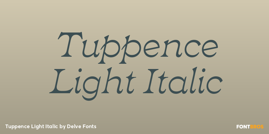 Tuppence Light Italic Poster