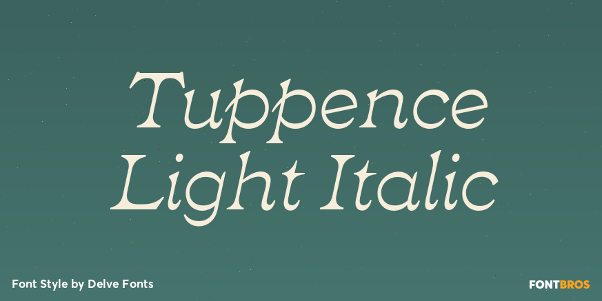 Tuppence Light Italic Poster