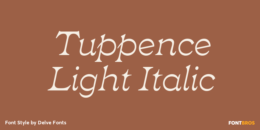 Tuppence Light Italic Poster