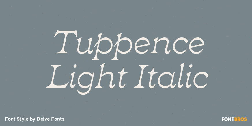 Tuppence Light Italic Poster