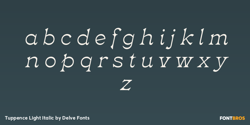 Tuppence Light Italic Font Poster #3