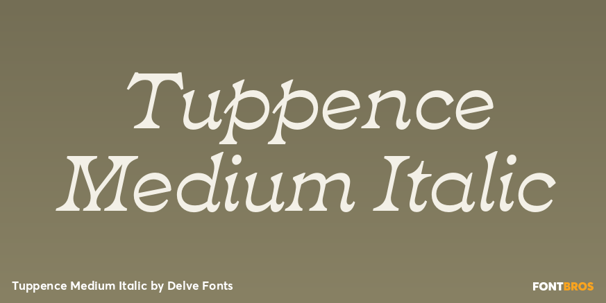 Tuppence Medium Italic Poster