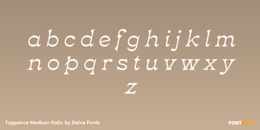 Tuppence Medium Italic Font Poster #3