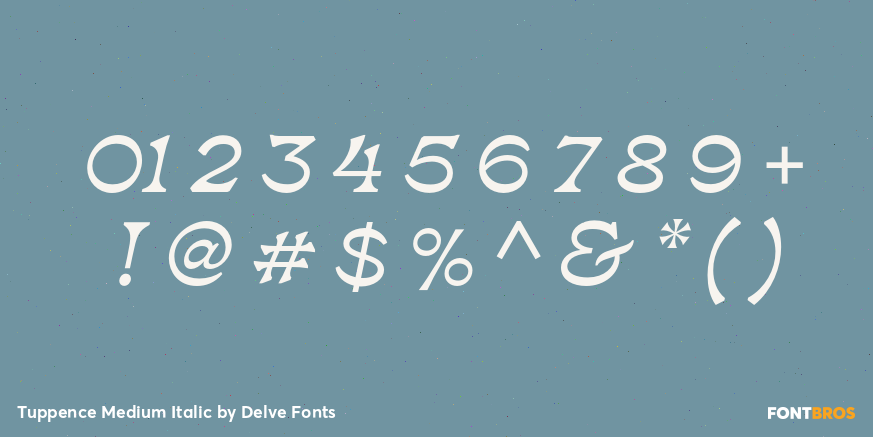 Tuppence Medium Italic Font Poster #4