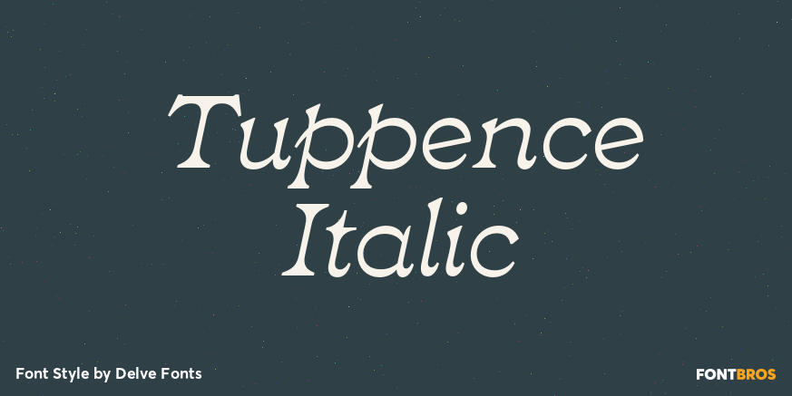 Tuppence Italic Poster