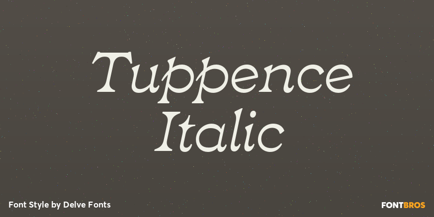 Tuppence Italic Poster