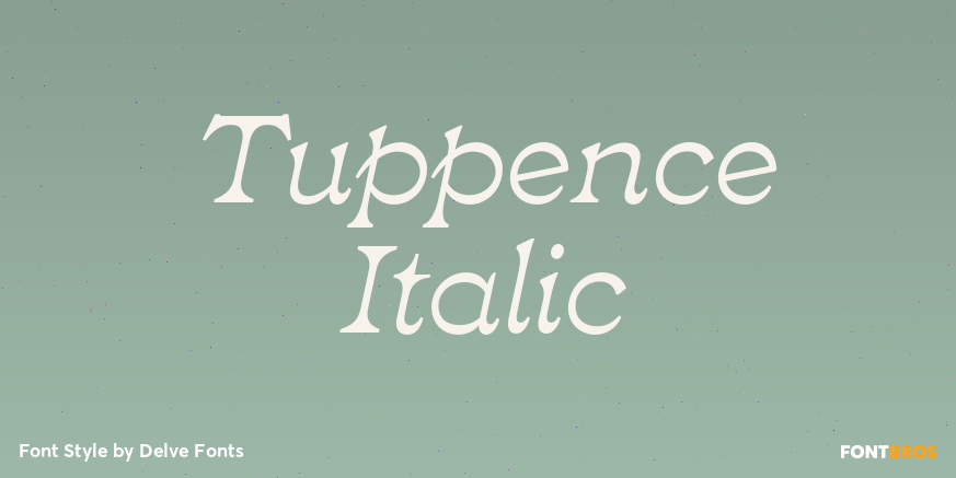 Tuppence Italic Poster
