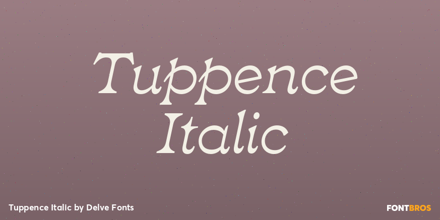 Tuppence Italic Poster