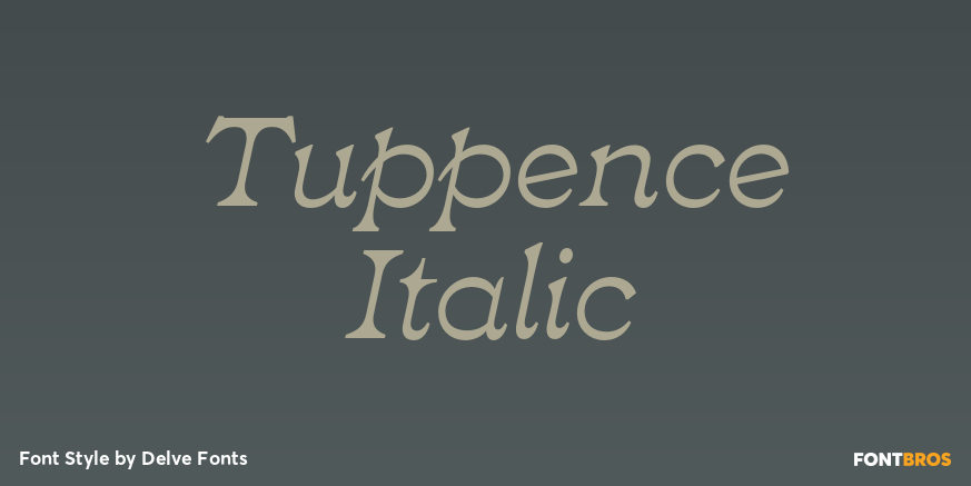 Tuppence Italic Poster