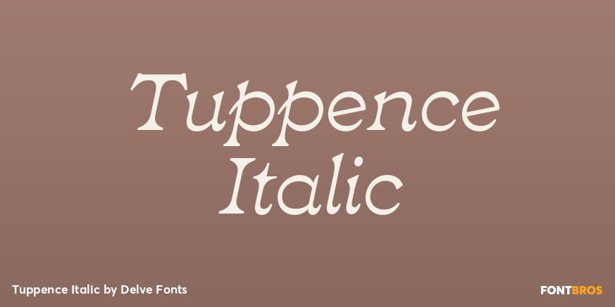 Tuppence Italic Poster
