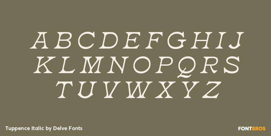 Tuppence Italic Font Poster #2