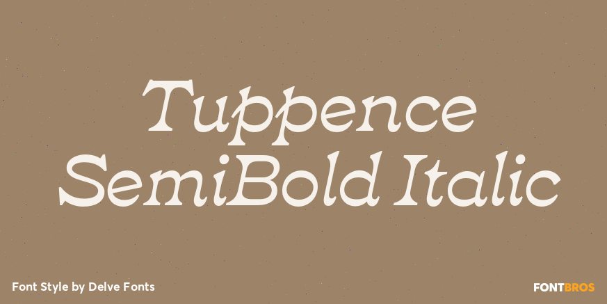 Tuppence SemiBold Italic Poster