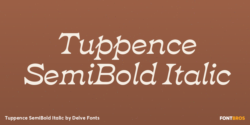 Tuppence SemiBold Italic Poster