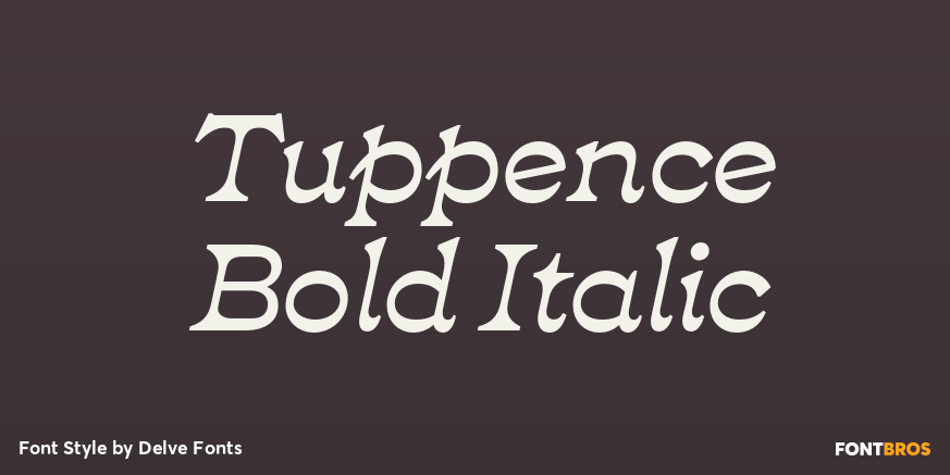 Tuppence Bold Italic Poster