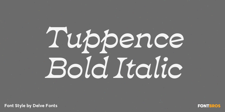 Tuppence Bold Italic Poster
