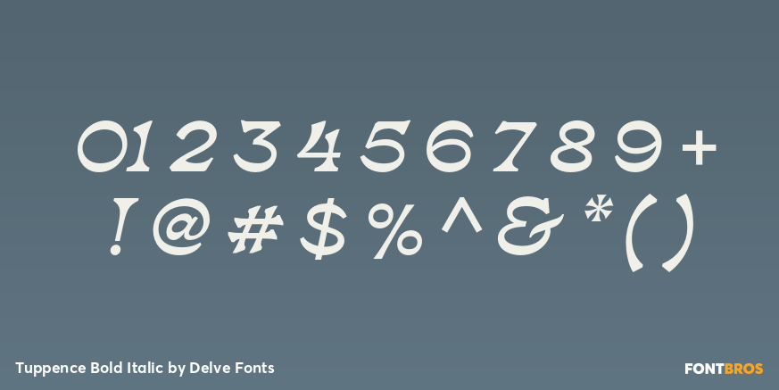 Tuppence Bold Italic Font Poster #1