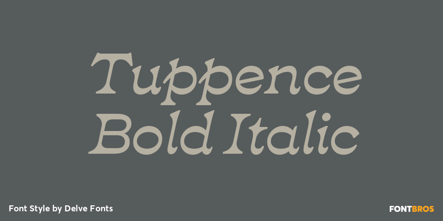 Tuppence Bold Italic Poster