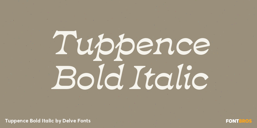 Tuppence Bold Italic Poster