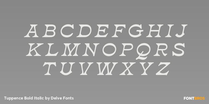 Tuppence Bold Italic Font Poster #2