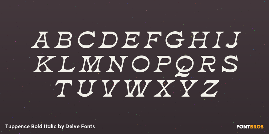 Tuppence Bold Italic Font Poster #1