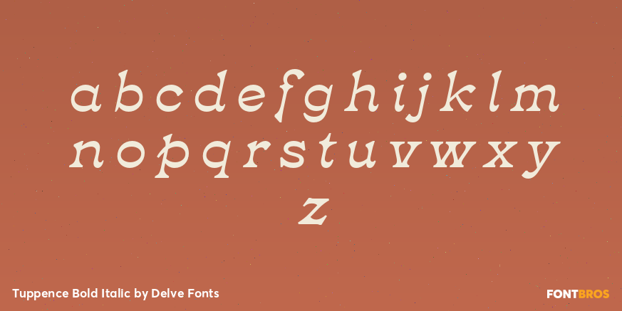 Tuppence Bold Italic Font Poster #1