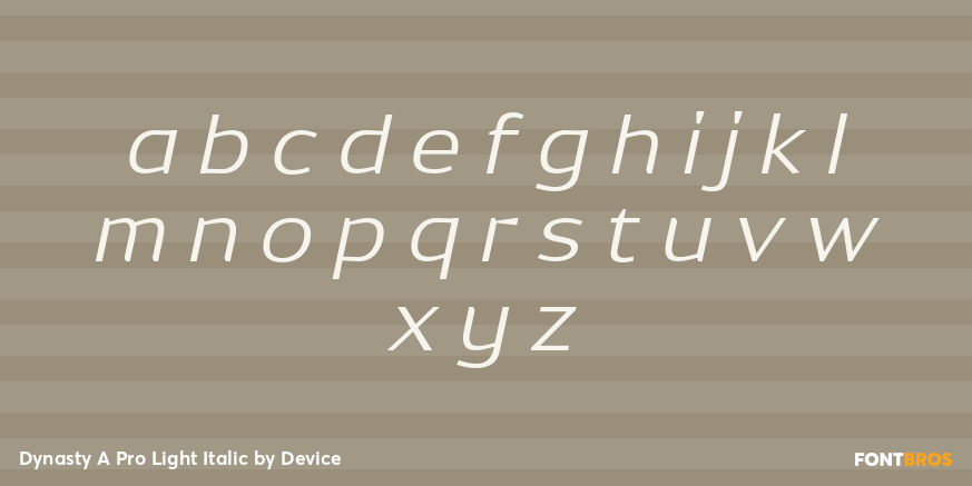 Dynasty A Pro Light Italic Font Poster #1