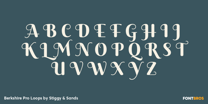 Berkshire Pro Loops Font Poster #2