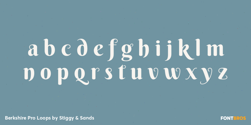 Berkshire Pro Loops Font Poster #3