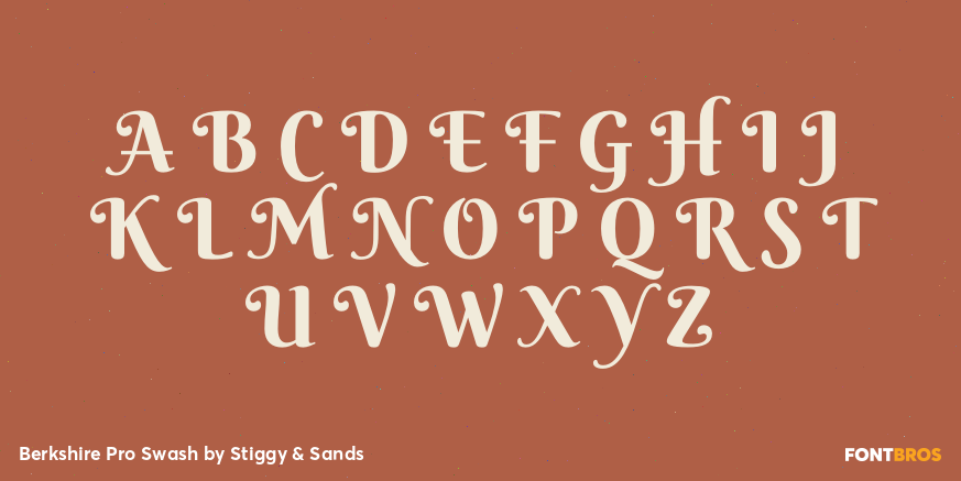 Berkshire Pro Swash Font Poster #2