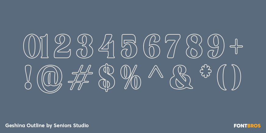 Geshina Outline Font Poster #1