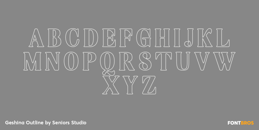 Geshina Outline Font Poster #2
