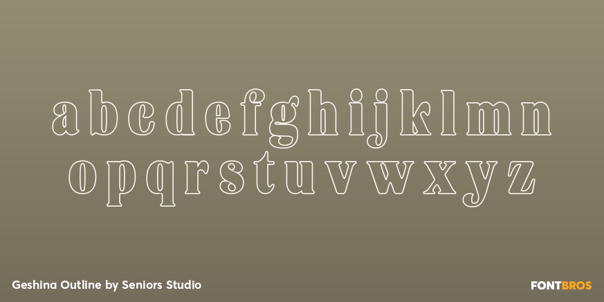 Geshina Outline Font Poster #3