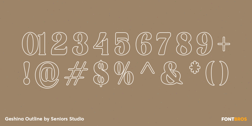 Geshina Outline Font Poster #4