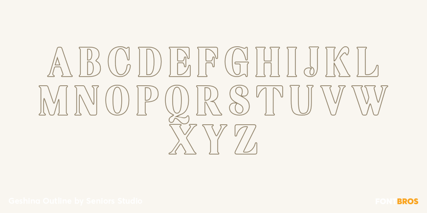 Geshina Outline Font Poster #1