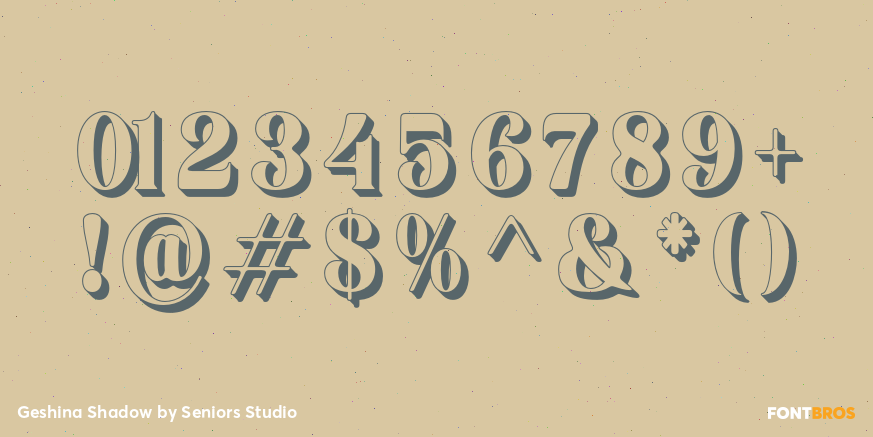 Geshina Shadow Font Poster #4