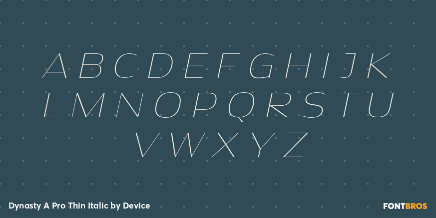 Dynasty A Pro Thin Italic Font Poster #1