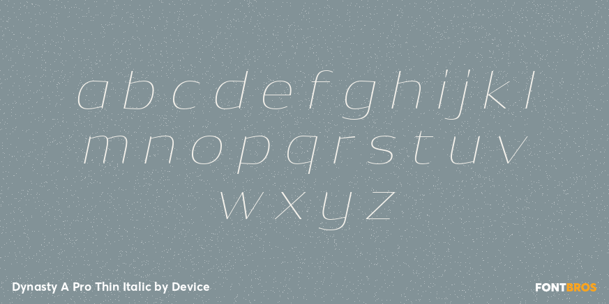 Dynasty A Pro Thin Italic Font Poster #1