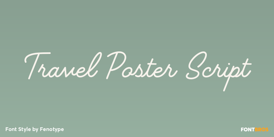 Travel Poster Script Poster