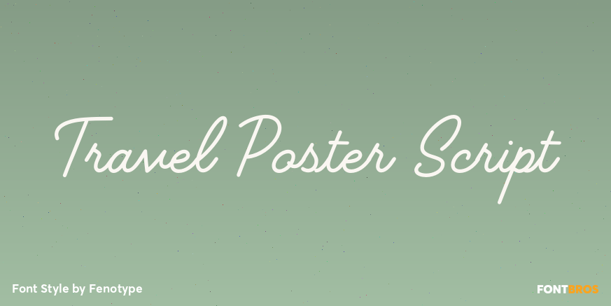 Travel Poster Script Poster