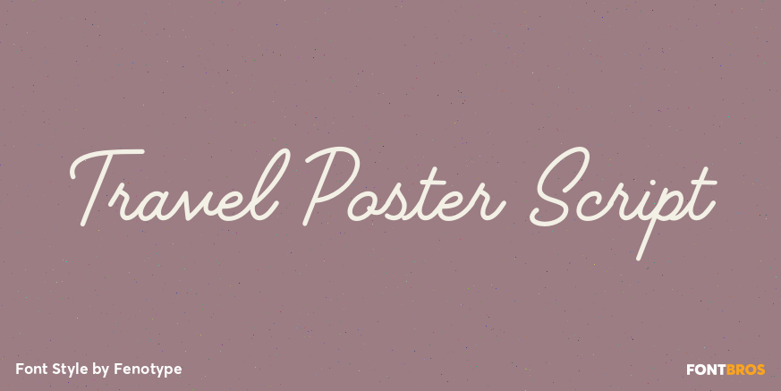 Travel Poster Script Poster