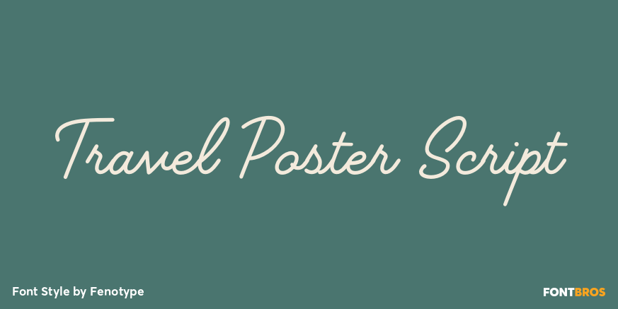 Travel Poster Script Poster
