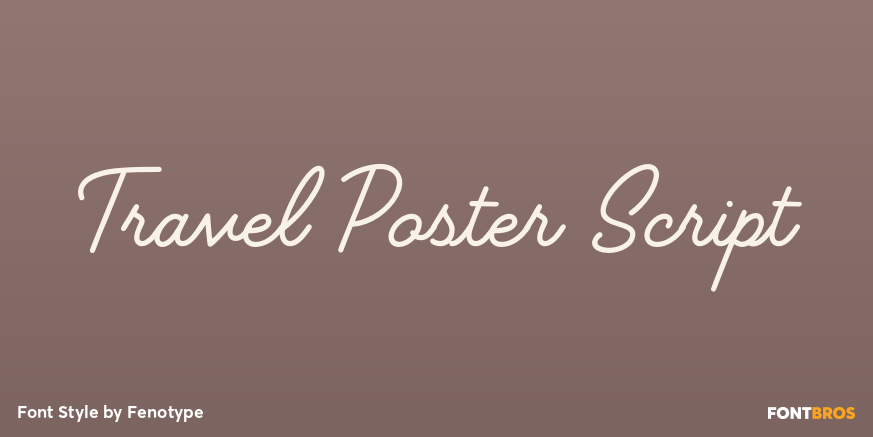 Travel Poster Script Poster